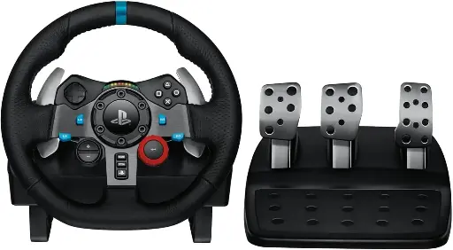 Logitech G29 Volant de Course - Compatible PS5, PS4, PC - Rotation 900°, Retour de Force Réaliste, Pédales Sensibles - Meilleure Simulation de Conduite